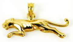 14K Panther Pendant