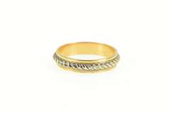 14K Yellow Gold Vintage NOS 1950's Two Tone Wedding Band Ring