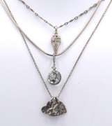 Group Lot of 3 Vintage 925 Sterling Silver Necklaces