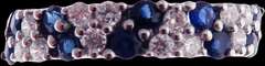 Cosmopolitan Diamond and Sapphire Cluster 18k White Gold Ring