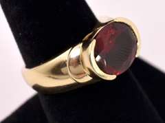 Gorgeous Garnet Ring in Yellow Gold