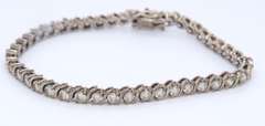 Vintage Sterling Silver Cubic Zirconia Bracelet