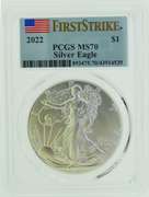 2022 Silver Dollar Eagle $1 PCGS MS70 First Strike