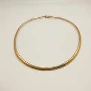 14kt Solid Yellow Gold Omega Necklace