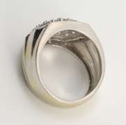 Impressive Man's White Gold Diamond Ring