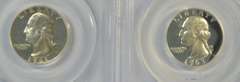 1961 & 1963 Deep Cameo PRF Washington Quarters: PCGS PR67 & 68