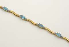 Feminine Blue Topaz Bracelet