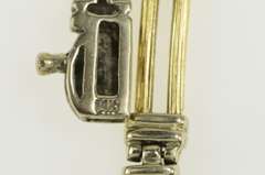 14K Yellow Gold Oval Amethyst Inset Squared Bar Link Tennis Bracelet