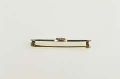 14K Yellow Gold Art Deco Amethyst Inset Filigree Bar Pin/Brooch