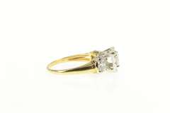 14K Yellow Gold 1.00 Ctw Diamond Three Stone Engagement Ring