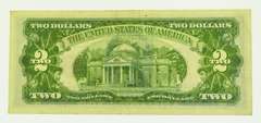 1963-A $2 Two Dollar Red Seal Jefferson Bank Note US Bill