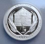 2015 S Cased Silver Quarter Proof 70 National Parks Set .