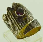 Sterling Silver Garnet Crown Ring