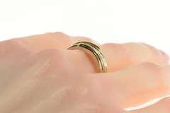 14K Yellow Gold 0.32 Ctw Diamond Two Tone Wedding Band Ring