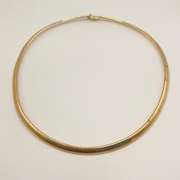 14kt Solid Yellow Gold Omega Necklace