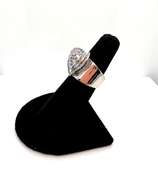 Lovely 18kt White Gold Diamond and Blue Tanzanite Heart Shaped Ring
