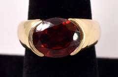 Gorgeous Garnet Ring in Yellow Gold