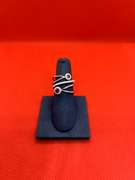 UNUSUAL 18K WHITE GOLD RUBY AND DIAMOND RING