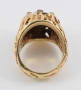 Custom Made 14k & Diamond Steer Ring