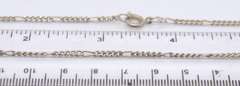 Vintage Sterling Silver Figaro Chain Necklace