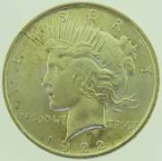 1922 Peace Silver Dollars $1 US Coin Flashy White Slider BU