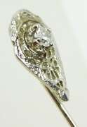 Beautiful Antique 14K Filigree Diamond Stick Pin