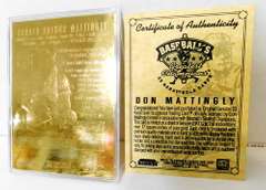 Don Mattingly 23KT Gold Baseball Card & COA