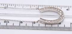 Sparkling White Gold Diamond Horseshoe Pendant on Chain