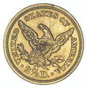 1856-C $2.50 Liberty Head Gold Quarter Eagle - Mount Removed