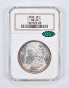 MS64 1883 Morgan Silver Dollar CAC NGC