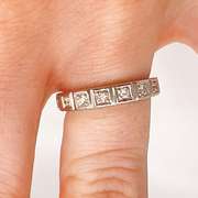 14kt White Gold & Diamond Band Ring