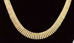 Gorgeous Fringe Link Necklace in 14K Yellow Gold