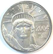 Immaculate Super Gem BU 2004 $25 pure Platinum Eagle