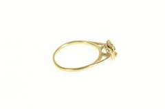 10K Yellow Gold Diamond Heart Raw Textured Nugget Promise Ring
