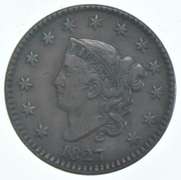 1827 Matron Head Large Cent - N.5