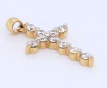 Fantastic Yellow Gold Diamond Cross Pendant