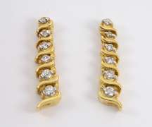 S Link Diamond Earrings