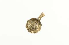 18K Yellow Gold Virgin Mother Mary Jesus Christ Charm/Pendant