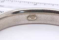 925 Sterling Silver Lot of 2 Floral Design Bangles