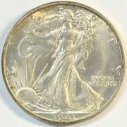 Superb Gem BU 1941 Walking Liberty Half Dollar