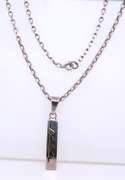 Vintage Sterling Silver and Yellow Gold Pendant on Chain Necklace