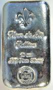 Impressive 'Fleur de Lis' 10 Troy oz .999 Fine Silver Bar