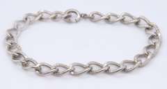 Vintage Sterling Silver Curb Link Bracelet