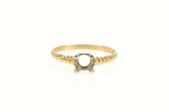 14K Yellow Gold Vintage NOS 1950's Setting 4.5mm Engagement Ring