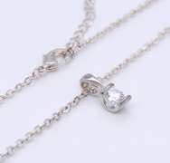Sterling Silver Cubic Zirconia Pendant on Chain