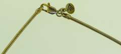 Vintage Sterling silver Collar Snake Chain With Drop pearl Pendant