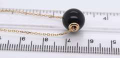 Trendy Effy Yellow Gold Black Onyx Ball Bracelet