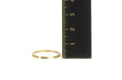 14K Yellow Gold 1.3mm Simple Vintage NOS 1950's Plain Band Ring