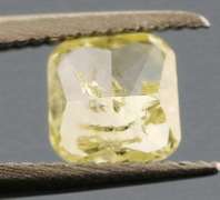 Stunning .33ct cushion cut yellow Diamond