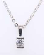 Sterling Silver Cubic Zirconia Pendant on Chain